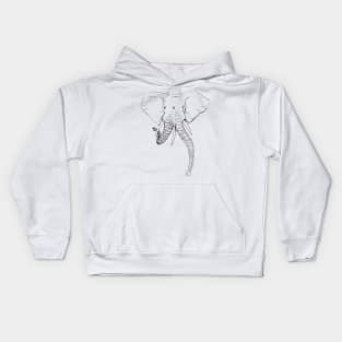 Conjoined Elephants Kids Hoodie